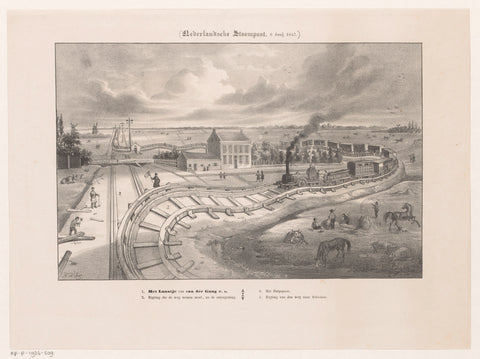 Temporary railway because of the Laantje van Van der Gaag, Hendrik Wilhelmus Last, 1847 Canvas Print