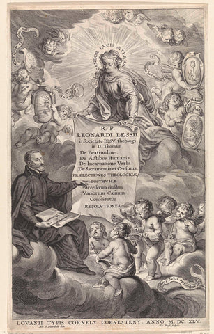 Eternal Light and Leonardus Lessius, Jacob Neefs, 1645 Canvas Print