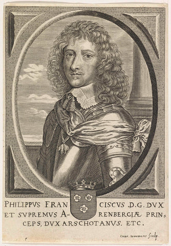 Portrait of Philips François, Duke of Arenberg, Coenraet Waumans, 1633-1673 Canvas Print