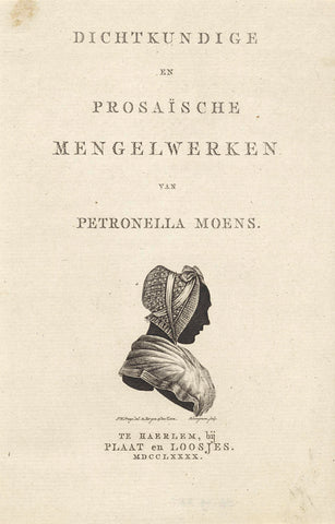 Silhouette portrait of Petronella Moens, Hendrik Schwegman, 1790 Canvas Print