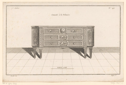 Commode Master Leeuwenkop, Nicolas Dupin, 1772 - 1779 Canvas Print