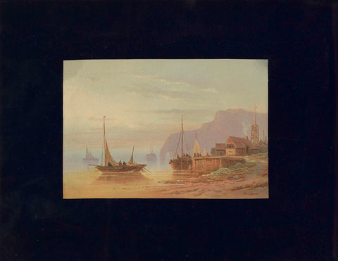 Seascape after painting by C. Brügner, anonymous, 1850 - 1876 Canvas Print