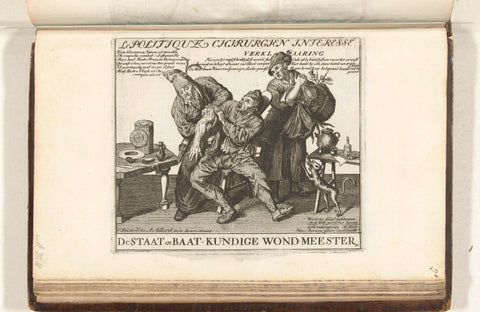 De staatkundige wondmeester, 1713, Abraham Allard (attributed to), 1713 Canvas Print