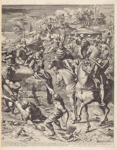 Crucifixion of Christ (right part), Aegidius Sadeler, in or after 1582 Canvas Print