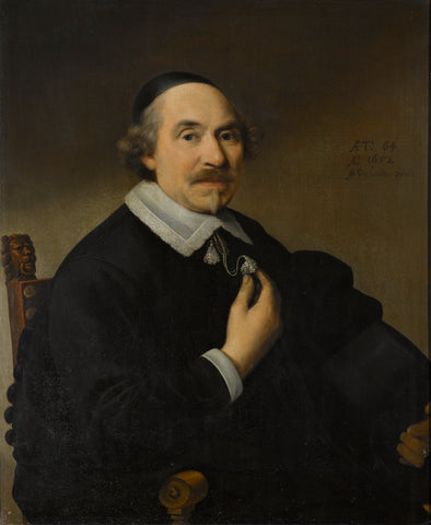 Portrait of a Man, probably Pieter Anthonisz van Bronckhorst (1588-1661), Anthonie Palamedesz., 1652 Canvas Print