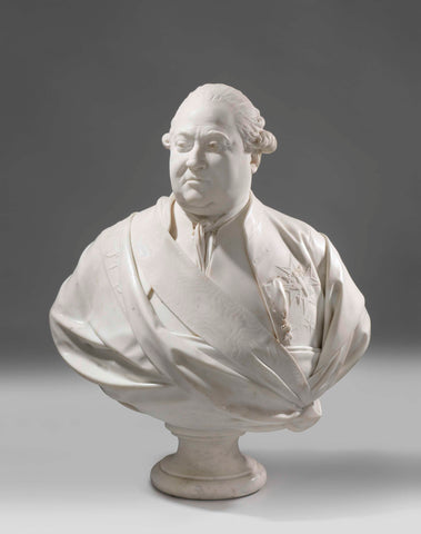 Bust of Pierre André de Suffren de Saint-Tropez, Jean Antoine Houdon, 1786 - 1787 Canvas Print