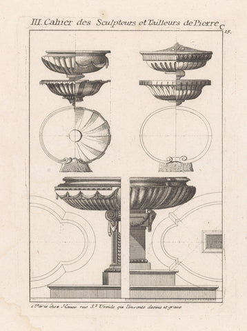 Six fonts, Johann Thomas Hauer, 1781 Canvas Print