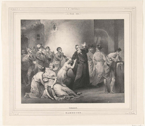 The Self Sacrifice of Minister Hambroeck on Formosa, 1661, anonymous, 1835 - 1845 Canvas Print