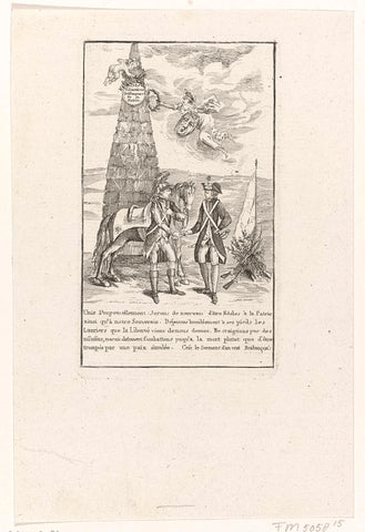 Monument in honour of the voluntary defenders of the Brabant homeland, 1787, anonymous, 1787 Canvas Print