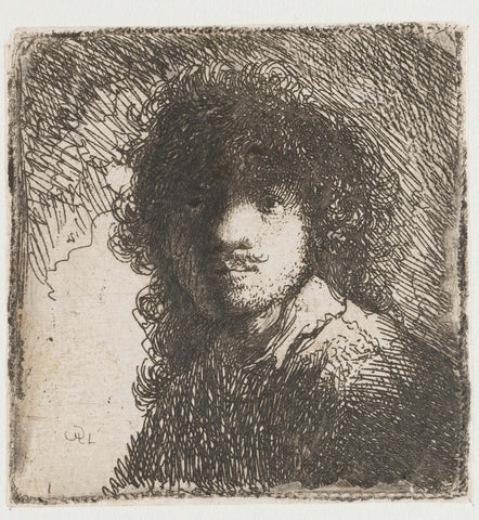 Self-portrait bare-headed: bust, Rembrandt van Rijn, c. 1629 Canvas Print