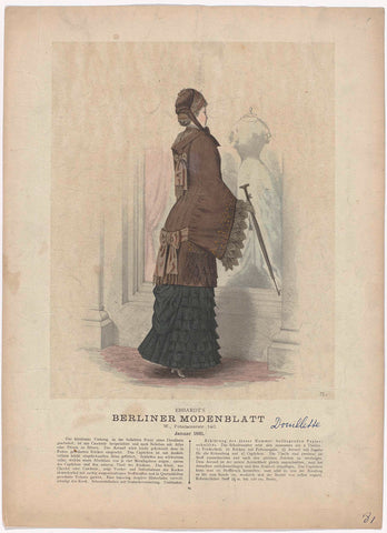 Berliner-Modenblatt, January 1881, No. 75.1 : Der kleidsame Umhang (...), anonymous, 1881 Canvas Print