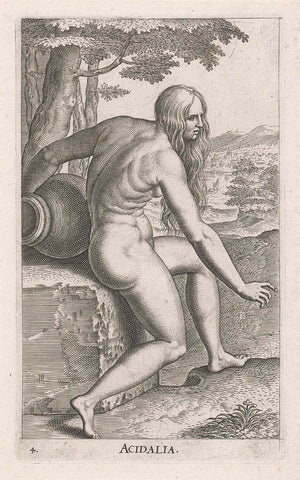 Waternimf Venus Acidalia, Philips Galle, 1587 Canvas Print