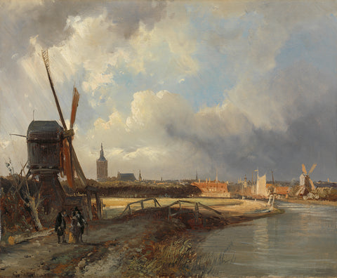 View of The Hague, Cornelis Springer, c. 1850 - c. 1852 Canvas Print