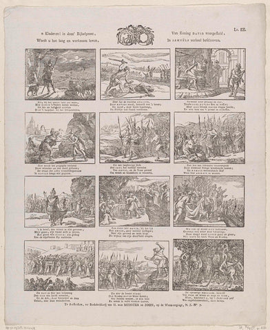 O children! in deez' Bible print, / Are you the long and working life, / Presented by King David, / Described in Samuel's story, Jacob Plügger, 1811 - 1829 Canvas Print