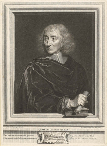 Portrait of Robert Arnauld d'Andilly, Gerard Edelinck, 1666 - 1707 Canvas Print