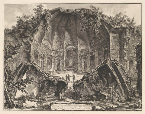 Canopus in de Villa Adriana te Tivoli, Giovanni Battista Piranesi, 1748 - 1778 Canvas Print