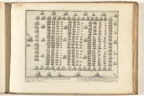 Order of the Fleet with which William III sailed to England, 1688, Pieter Pickaert, 1689 Canvas Print