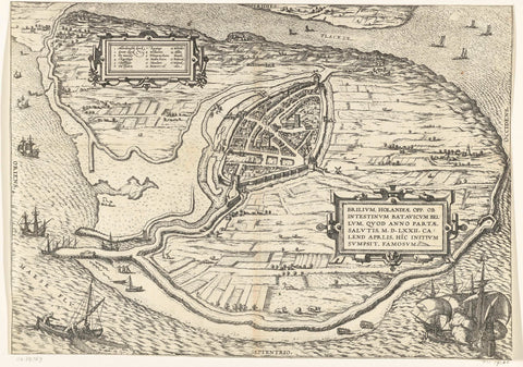 Map of the island of Voorne and map of Brielle, 1572, Frans Hogenberg, Symon Novelanus, 1575 - in or before 1657 Canvas Print