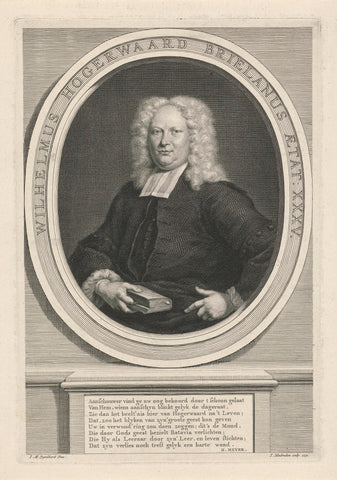 Portret van Wilhelmus Hogerwaard, Jacob Houbraken, 1732 Canvas Print