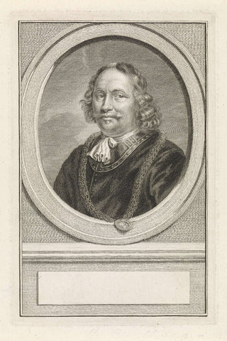 Portret van Jan Corneliszoon Meppel, Jacob Houbraken, 1747 - 1759 Canvas Print