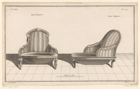 Two small baths, Nicolas Dupin, 1772 - 1779 Canvas Print