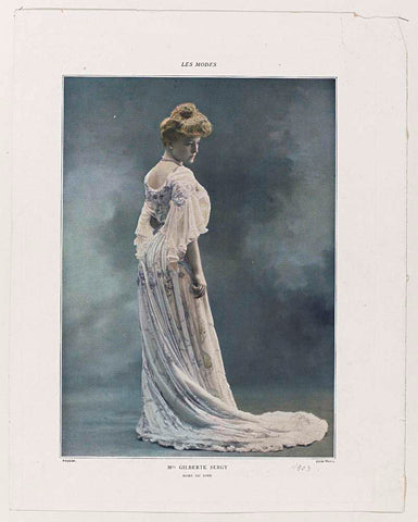 Les Modes, 1903 : Mlle Gilberte Sergy / Robe du soir, Walery, 1903 Canvas Print