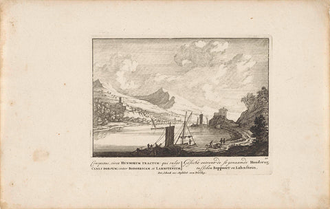 View of the Rhine between Boppard and Lahnstein, Jan van Call (II), 1694 - 1697 Canvas Print