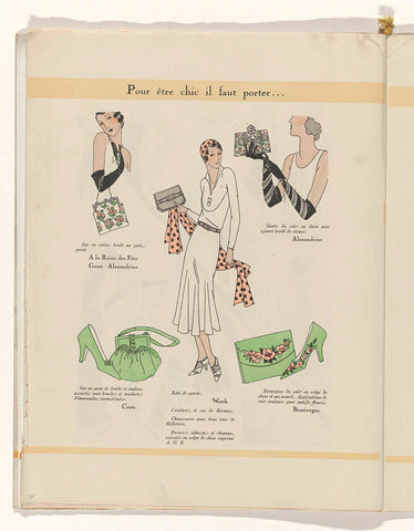 Art - Goût - Beauté, Feuillets de l' elegance féminine, May 1931, No. 129, 11th Year, p. 30, anonymous, 1931 Canvas Print