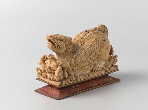 Ivory box in the form of a winged lion, anonymous, 1800 - 1900 Canvas Print