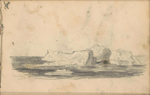 View of icebergs in the Barents Sea, Louis Apol, 1880 Canvas Print