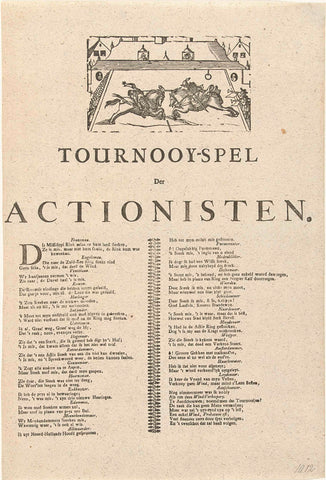 Tournament Game of the Actionists, 1720, anonymous, 1720 Canvas Print