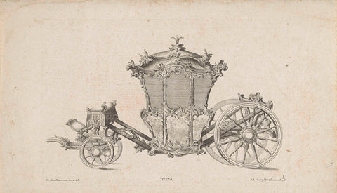 Closed carriage, unknown, 1731 - 1775 Canvas Print