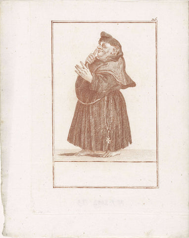 Dikke monnik, Jacob Gole (attributed to), 1724 Canvas Print