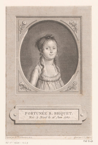 Portret van Fortunée Briquet, Charles Etienne Gaucher, 1804 Canvas Print