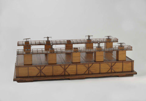 Model of a Floating Dry Dock, 's Lands Werf Amsterdam (possibly), c. 1802 - c. 1815 Canvas Print