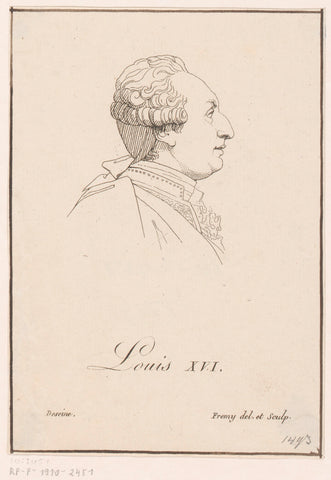 Portrait of Louis XVI of France, Jacques Noël Marie Frémy, 1815-1817 Canvas Print