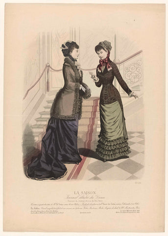 La Saison, Journal illustré des Dames, 1880, 13th year, No. 18, No. 614: Ceintures régente patentes (...), anonymous, 1880 Canvas Print