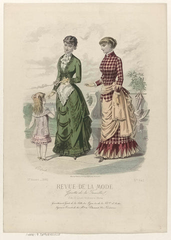 Revue de la Mode, Gazette de la Famille, dimanche 25 juin 1882, 11e année, No. 547: Garnitures & Gants de la Ville de Lyon (...), P. Deferneville, 1882 Canvas Print