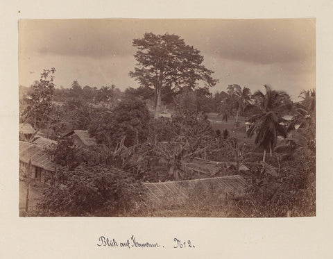 View of the surroundings of a government building in Cameroon, anonymous, 1899 Canvas Print