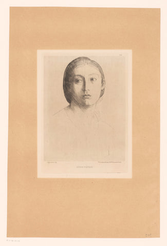 Head of a woman, Alphonse Legros, 1876 Canvas Print