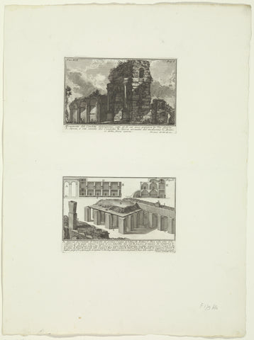 Aqua Antoniniana and waterways of the Baths of Caracalla in Rome, Giovanni Battista Piranesi, c. 1756 - c. 1757 Canvas Print