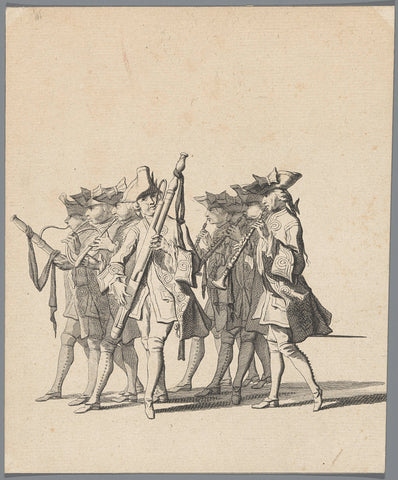 Musicians of the Swiss guards, Jan Punt, 1752 Canvas Print