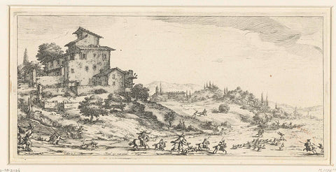 Hertenjacht, Jacques Callot, 1628-1635 Canvas Print