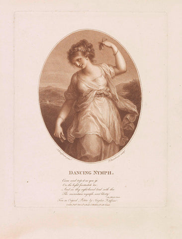 Dansende nimf, Francesco Bartolozzi, 1784 Canvas Print
