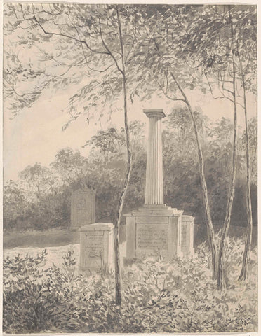 Tomb monuments for Klinkhamer, Kreijenburg and Hartz, 1830, anonymous, 1830 - 1831 Canvas Print