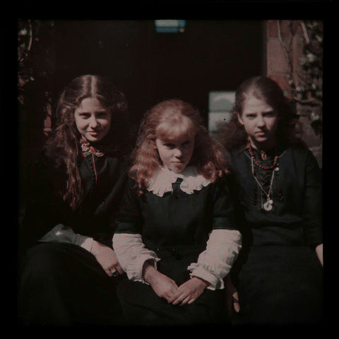 Portrait of Three Girls, anonymous, c. 1915 - c. 1930 Canvas Print