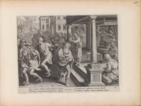 Paul and the Spirit Charmers of Ephesus, anonymous, 1643 Canvas Print