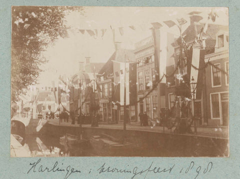 Harlingen; kroningsfeest 1898, Frits Freerks Fontein Fz. (attributed to), 1898 Canvas Print