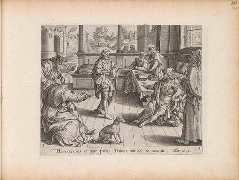 Merciless slave arraigned before the king, anonymous, 1643 Canvas Print