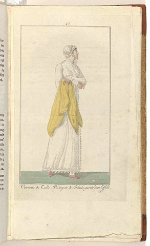 Elegantia, or magazine of fashion, luxury and taste for ladies, April 1808, No. 42: Cornette de Tulle..., anonymous, 1808 Canvas Print